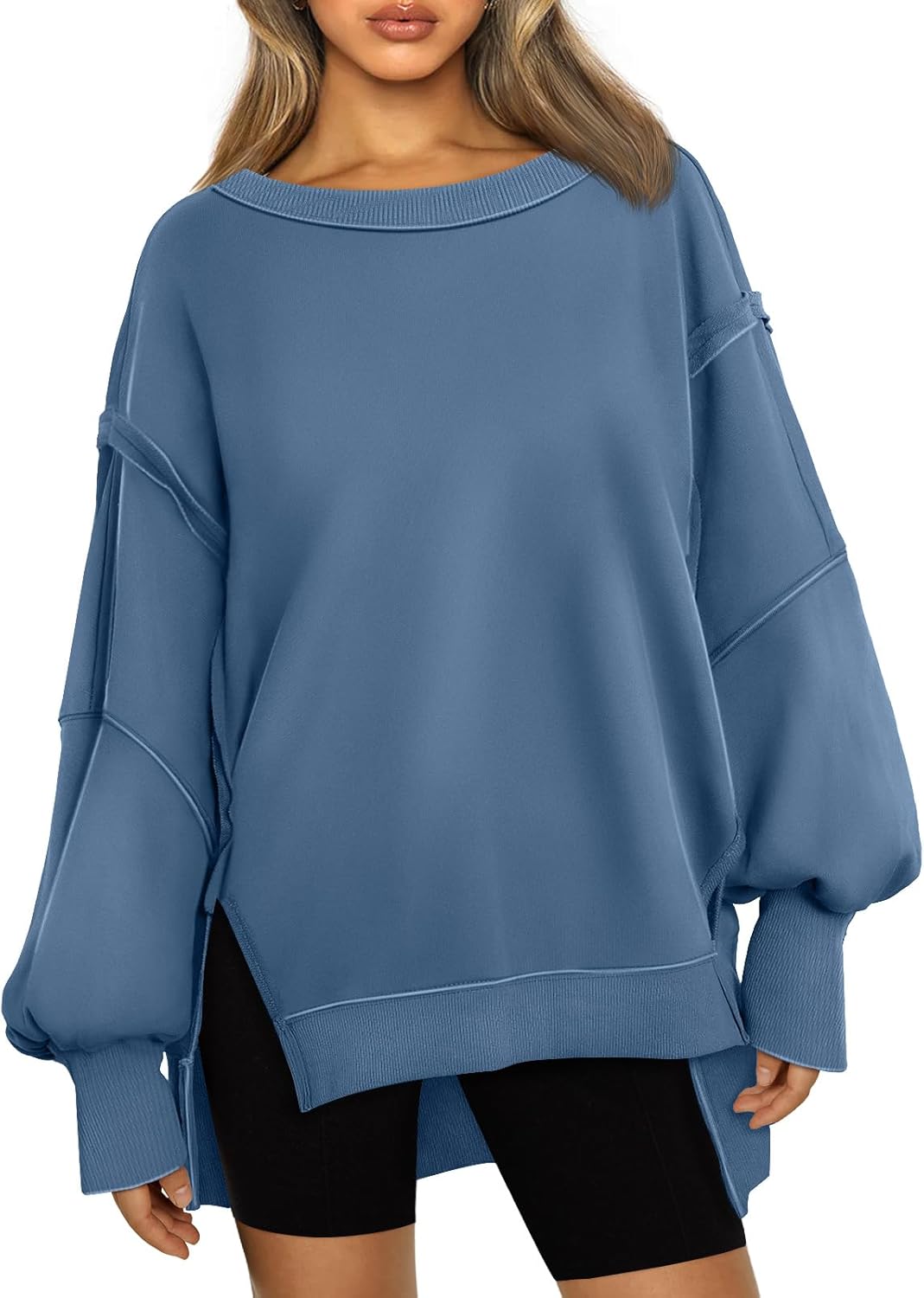 Trendy Queen Womens Oversized Sweatshirts Hoodies Crewneck Shirts Fall Outfits Teen Girls Y2k Winter Clothes