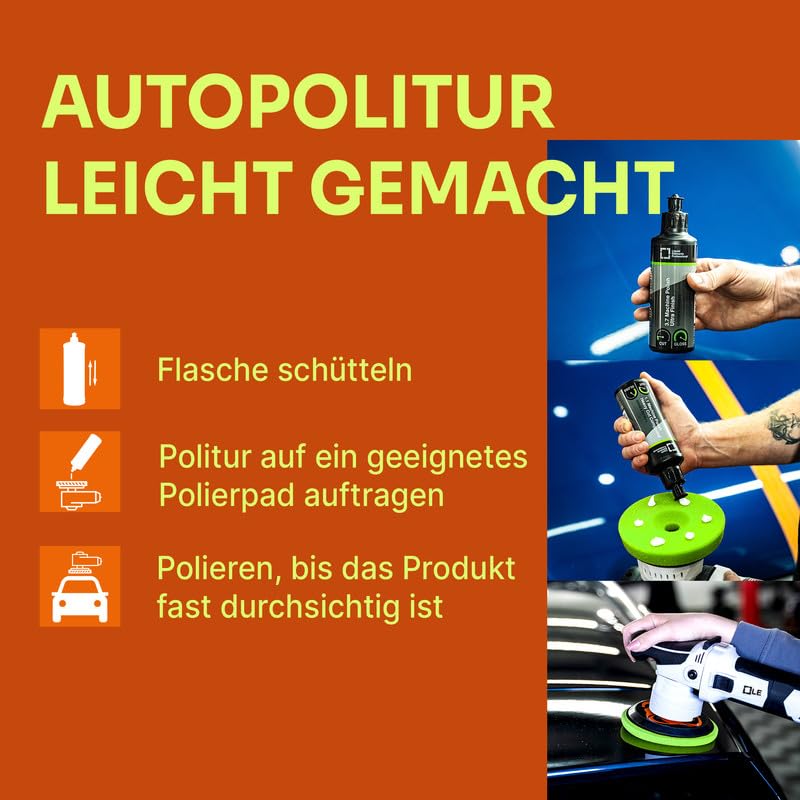 Liquid Elements Centriforce V2 Polierpads 125mm +Tuch, 3 Stärken á 5 Stück | Set, Heavy, Medium & Finish Cut, Polierschwamm, speziell entwickelte Fräsung, optimierte Ergebnisse, Auto Polieraufsatz