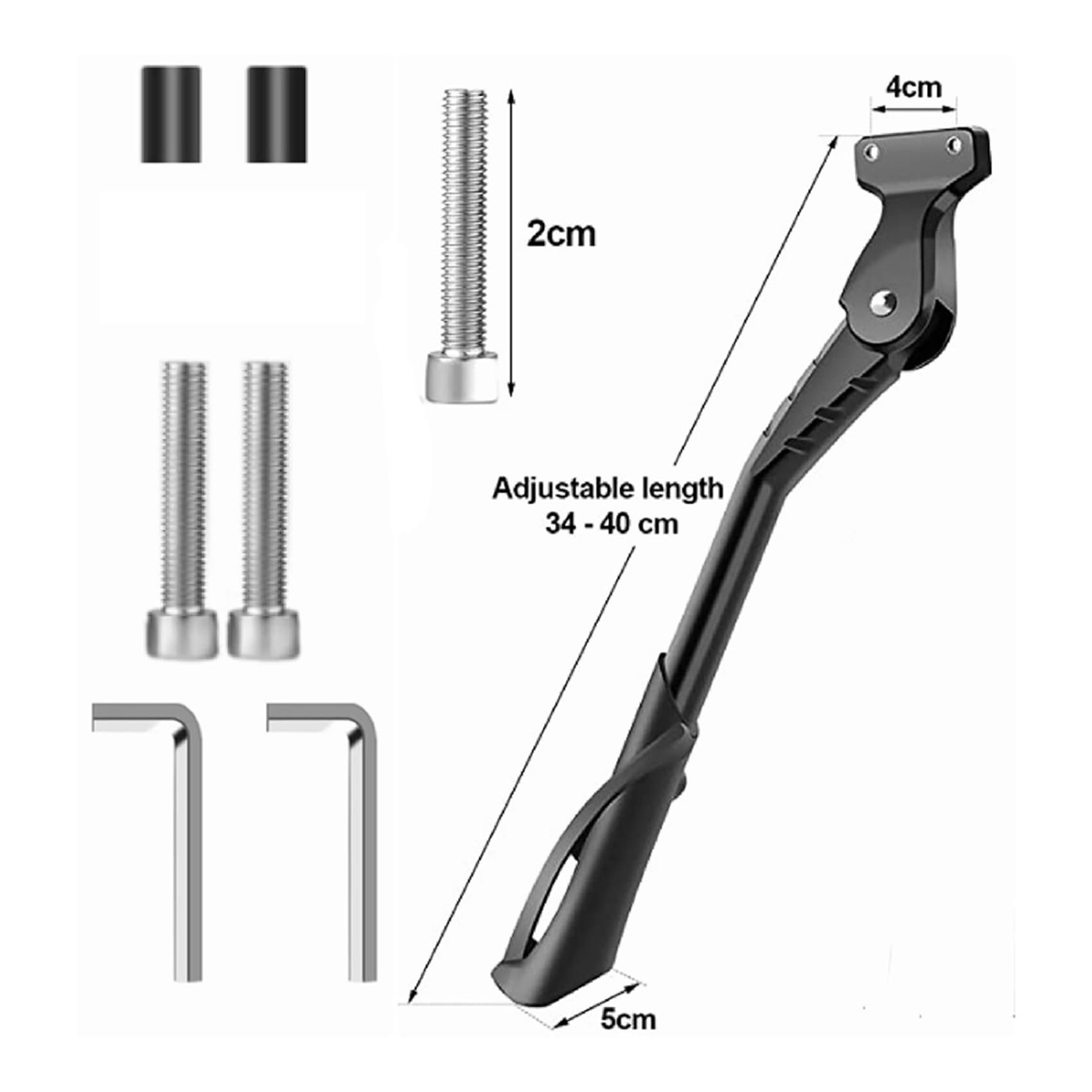 5X per 20 Pollici 24 Pollici 26 Pollici Cavalletto per Bici Cavalletto per Bicicletta Elettrica Supporto per Cavalletto Supporto per Staffa di Parcheggio Laterale Regolabile