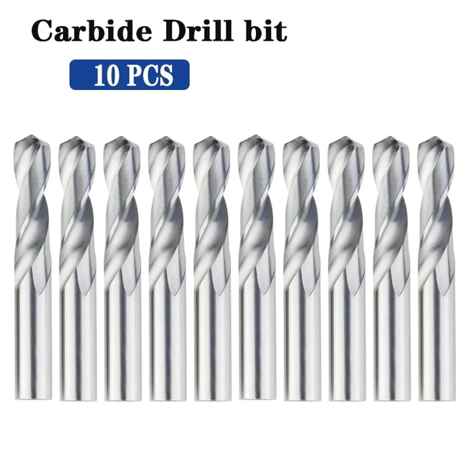Solid Tungsten Carbide Drill Bits for 1.0-20mm Metalworking Bit Milling Cutter 10Pcs(1.2mm)