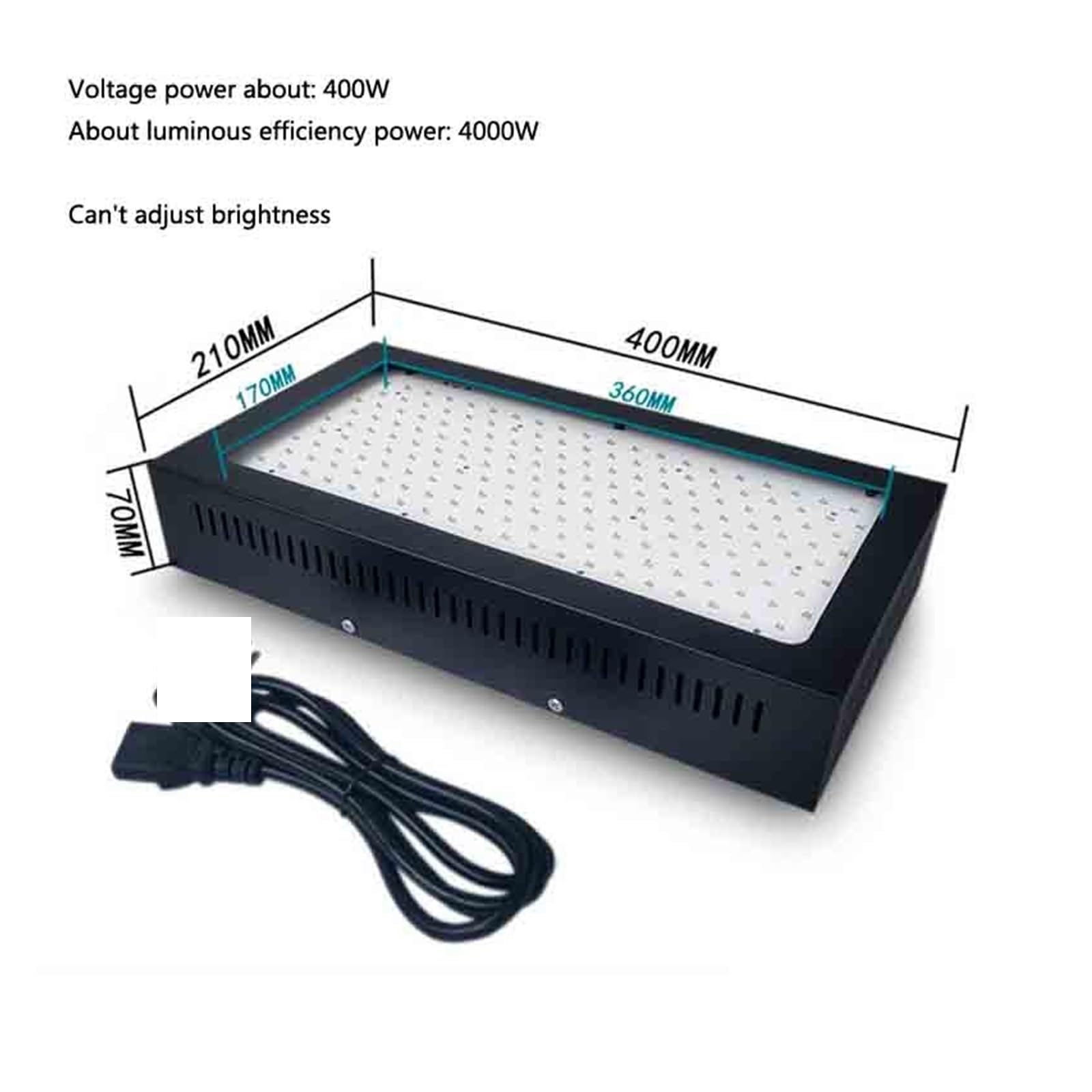 UV-Lampe, 4000W 395nm 405nm Led UV-Gel-Härtungslampe UV-Licht Öldruckmaschine Tinte Farbe Siebdruck 3D-Drucker Harzhärtung(395nm)