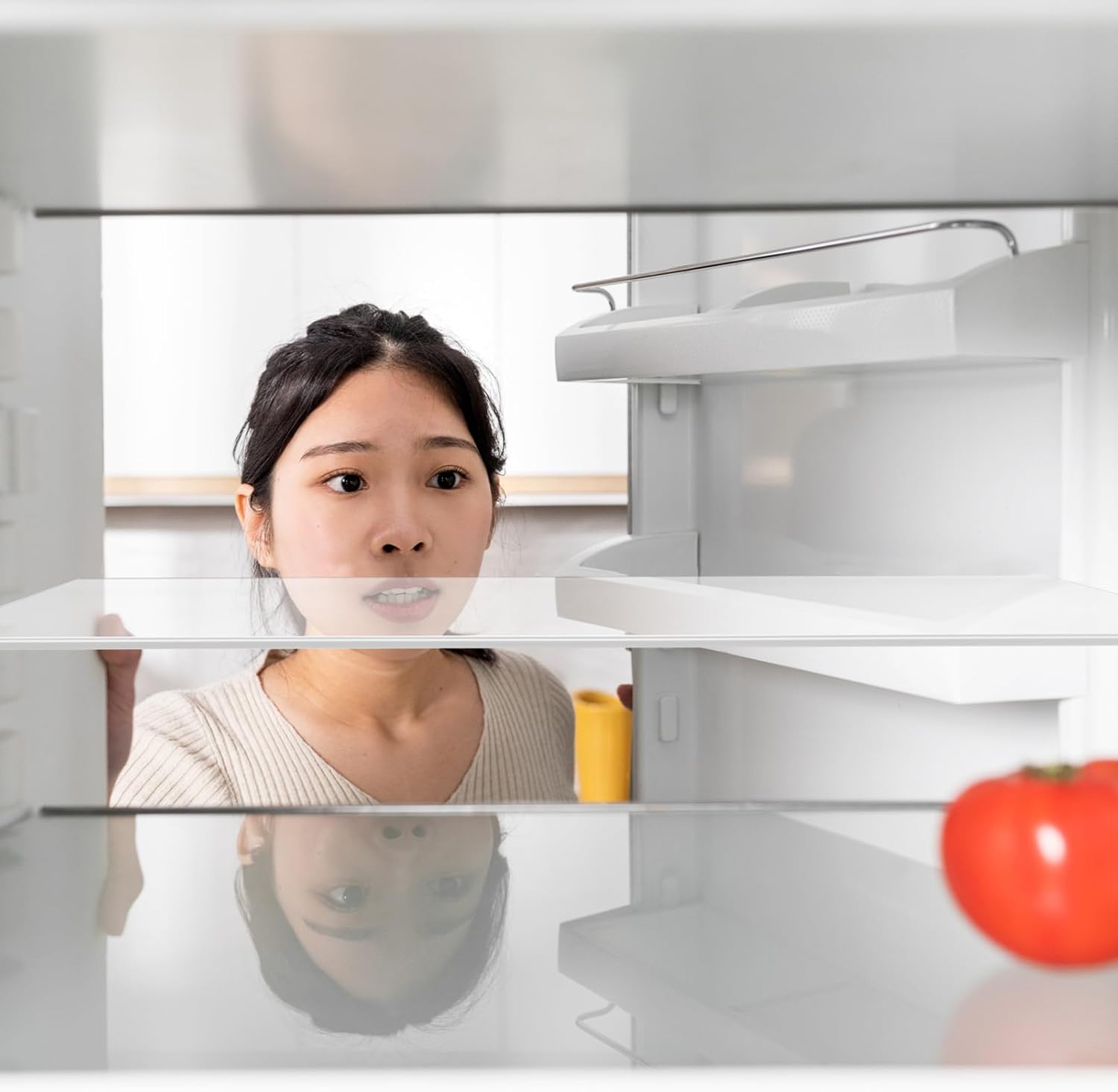 1pcs Tempered Glass Partition Beverage Organizer for Fridge Fridge Divider Replaceable Refrigerator Separator