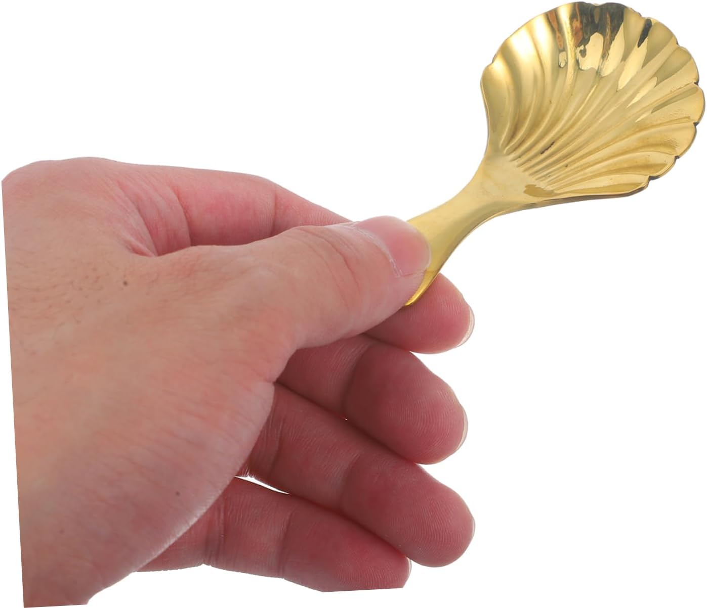 ULTECHNOVO 2pcs Brass Mini Tea Scoop Compact Multi Function Tea Spoons Powder Sugar Spices Baking Condiments Safe Resistant Accessories