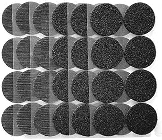 Heavy Duty Mounting Adhesive Tape,Industrial Strength Hook Loop Dots Double Sided Sticky Back Carpet Gripper Pad Wall Mounting Coins Black (24pairs/5cm Diameter)