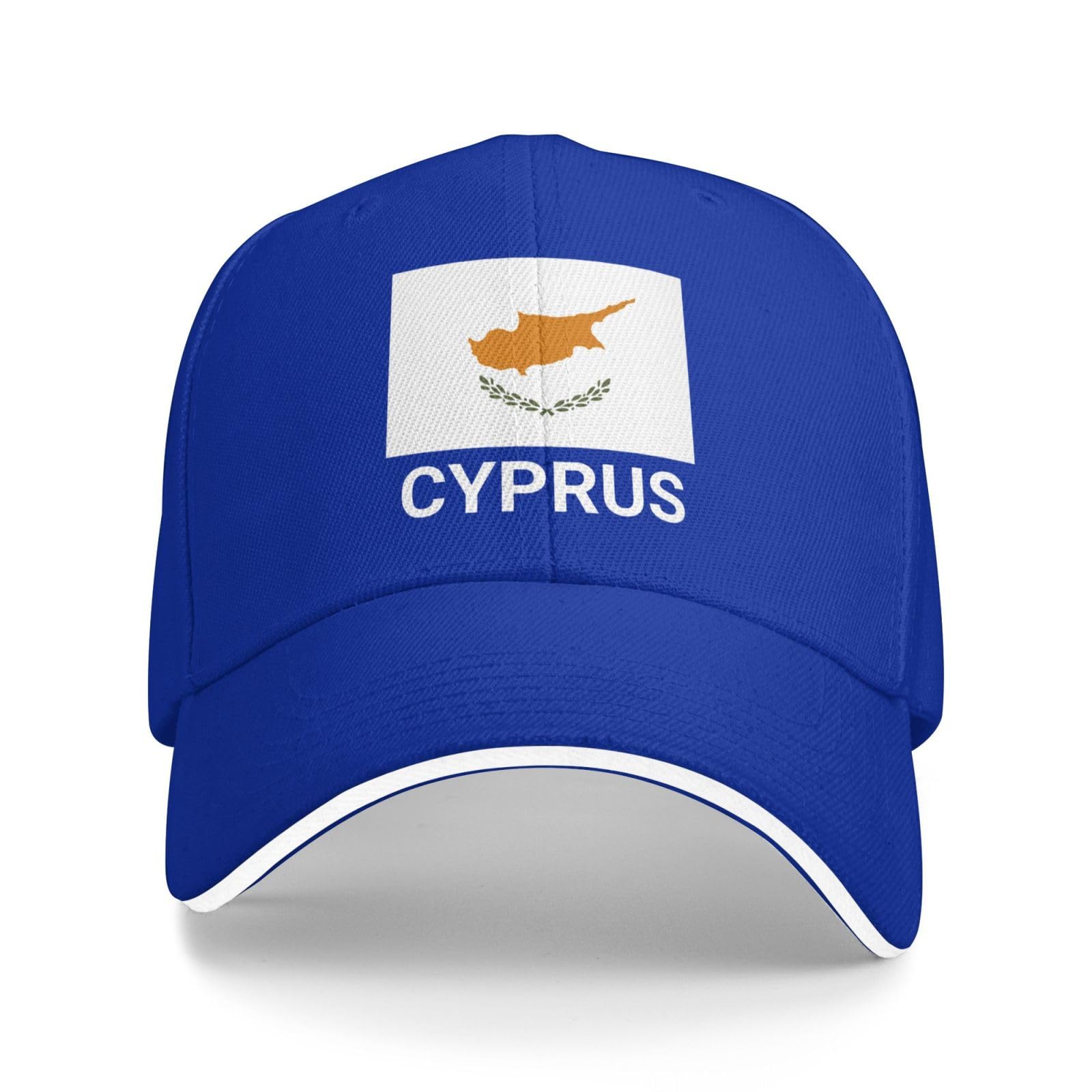 Support Cyprus Flag Hat Cypriot Caps for Men Women I Stand with Cyprus Baseball Cap Trucker Hats Blue