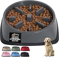 Vista 15 de GORILLA GRIP Tazones patentados de alimentación lenta sin BPA, juguete interactivo para perros y gatos, enriquecimiento de entrenamiento Turquesa