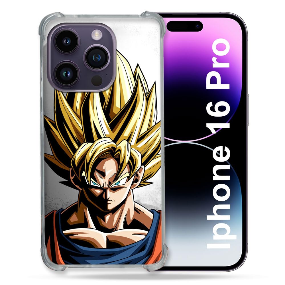 Cokitec Reinforced Case for Apple Iphone 16 Pro Manga Dragon Ball Sangoku Portrait