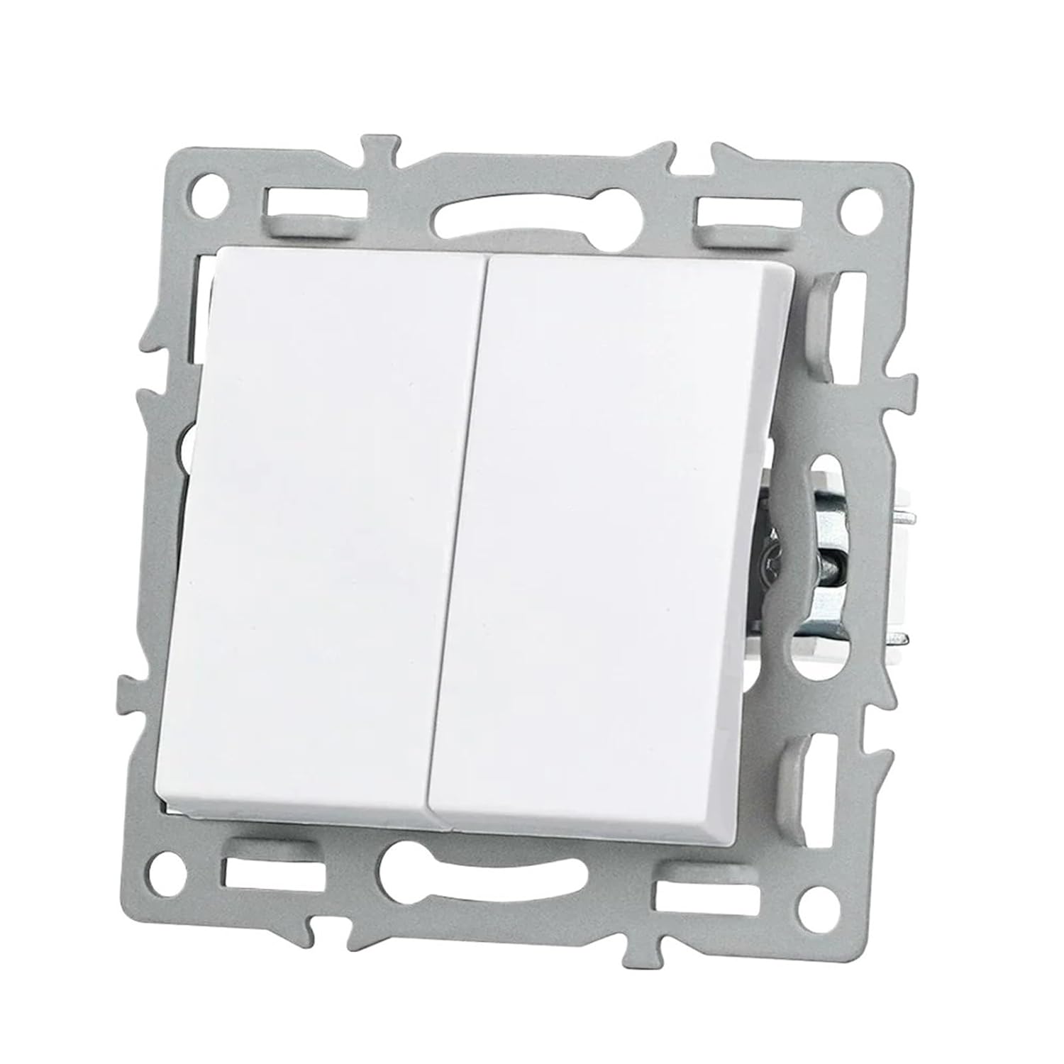 SRAN F6 Series Multiple Frames White Tempered Glass Panel,EU FR UN sockets and switches Dimmer Fan Foot lamp Rj45 Module DIY(2gang 2way)