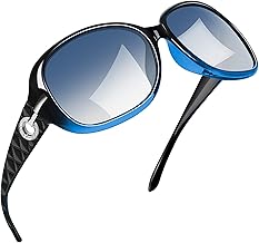 Joopin Big Womens Sunglasses Polarized Trendy Sun Glasses Large Rectangle UV Protection Rhinestone Sunnies