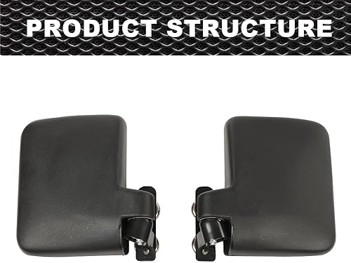 Miniatura 3 de PIT66 Espejo de tractor magnético universal de 220 libras compatible con cortacésped Kubota B BX John Deere texturizado negro