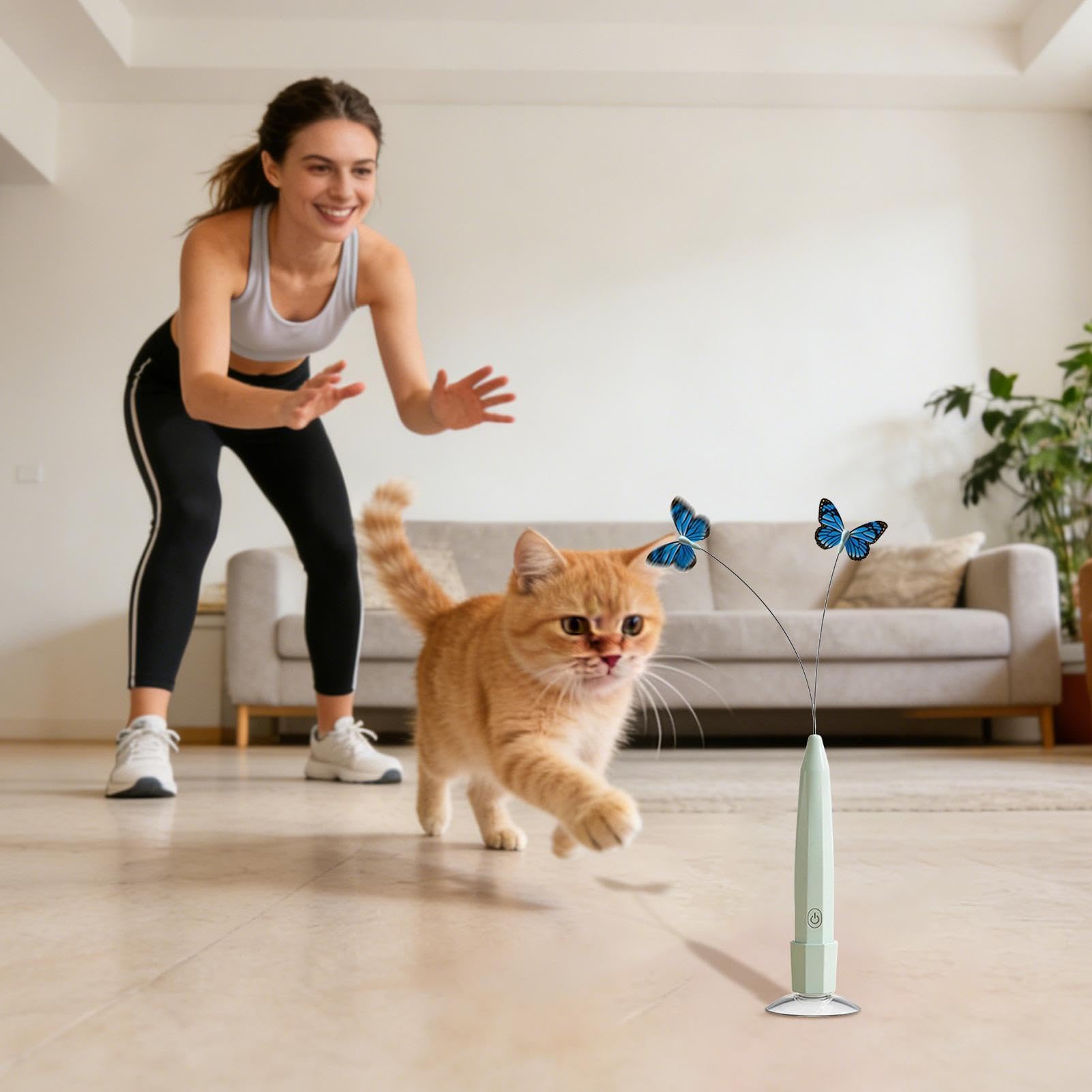 interactivo para gatos | automática con , juguetes de ejercicio para gatos en interiores, para aliviar el aburrimiento, enriquecer el interior del hogar y apartamento