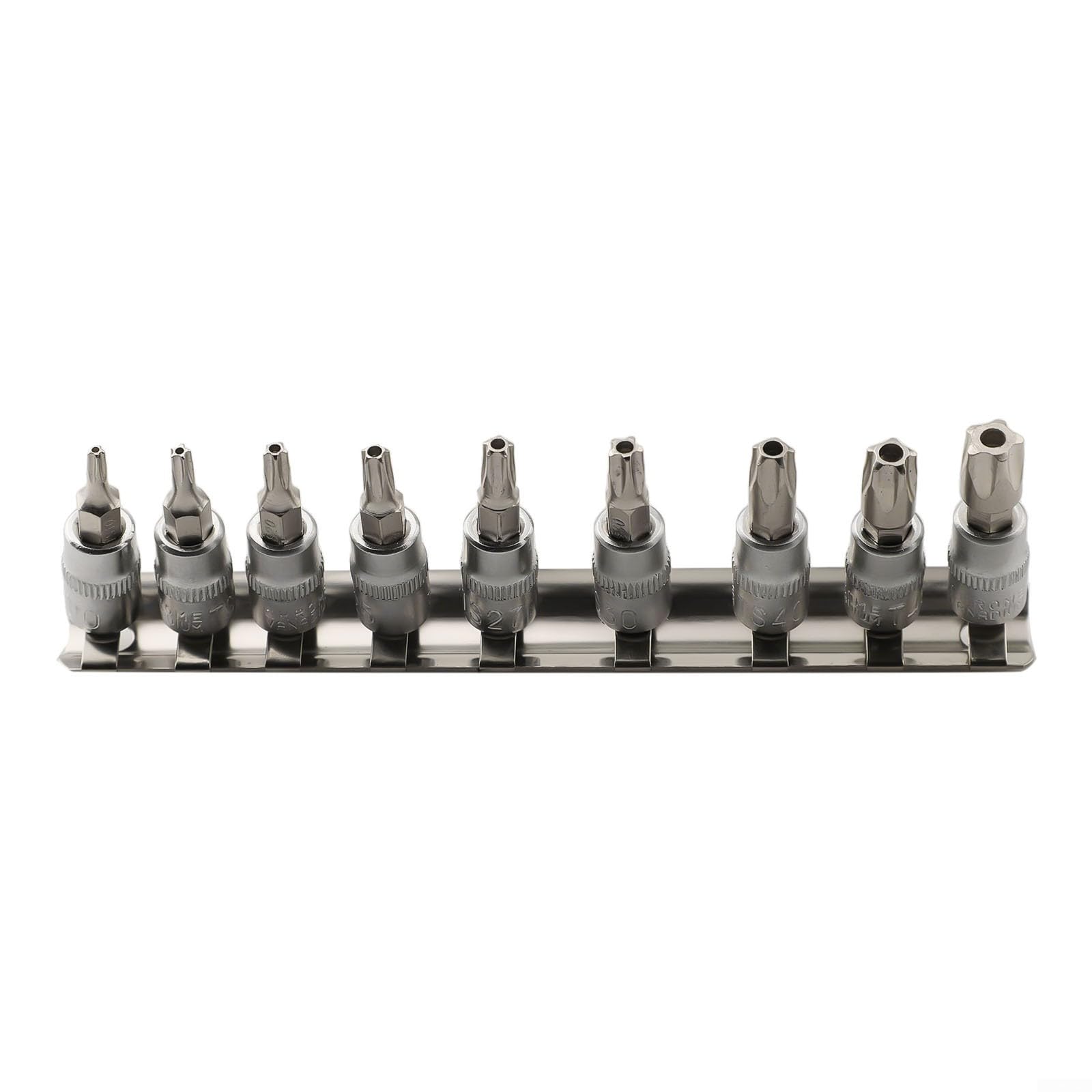 9pcs 5 Point Star For Torx Bit Socket Set 1/4 Inch Drive Compatible with TS10 TS15 TS20 TS25 TS27 TS30 TS40 TS45 TS50 Tools for Maintenance and Assembly Tasks