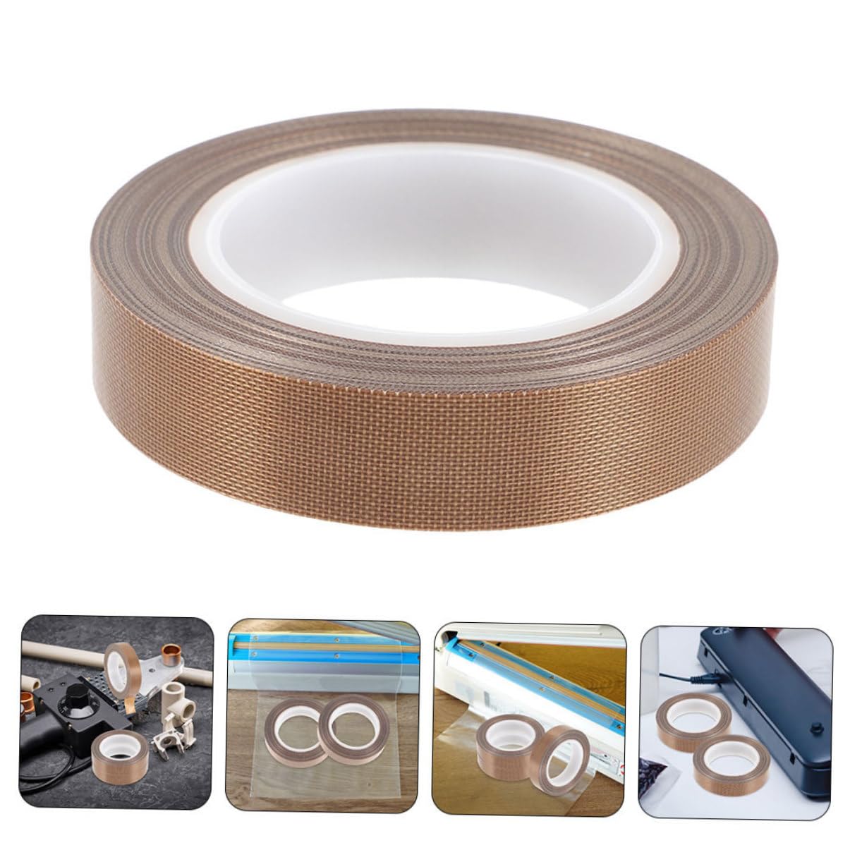 Cintas Aislantes 5 Rollos cinta de teflón cinta adhesiva máquina selladora cinta de sellado de ptfe cinta selladora cinta de máquina de sellado al vacío alimento Cazador de focas