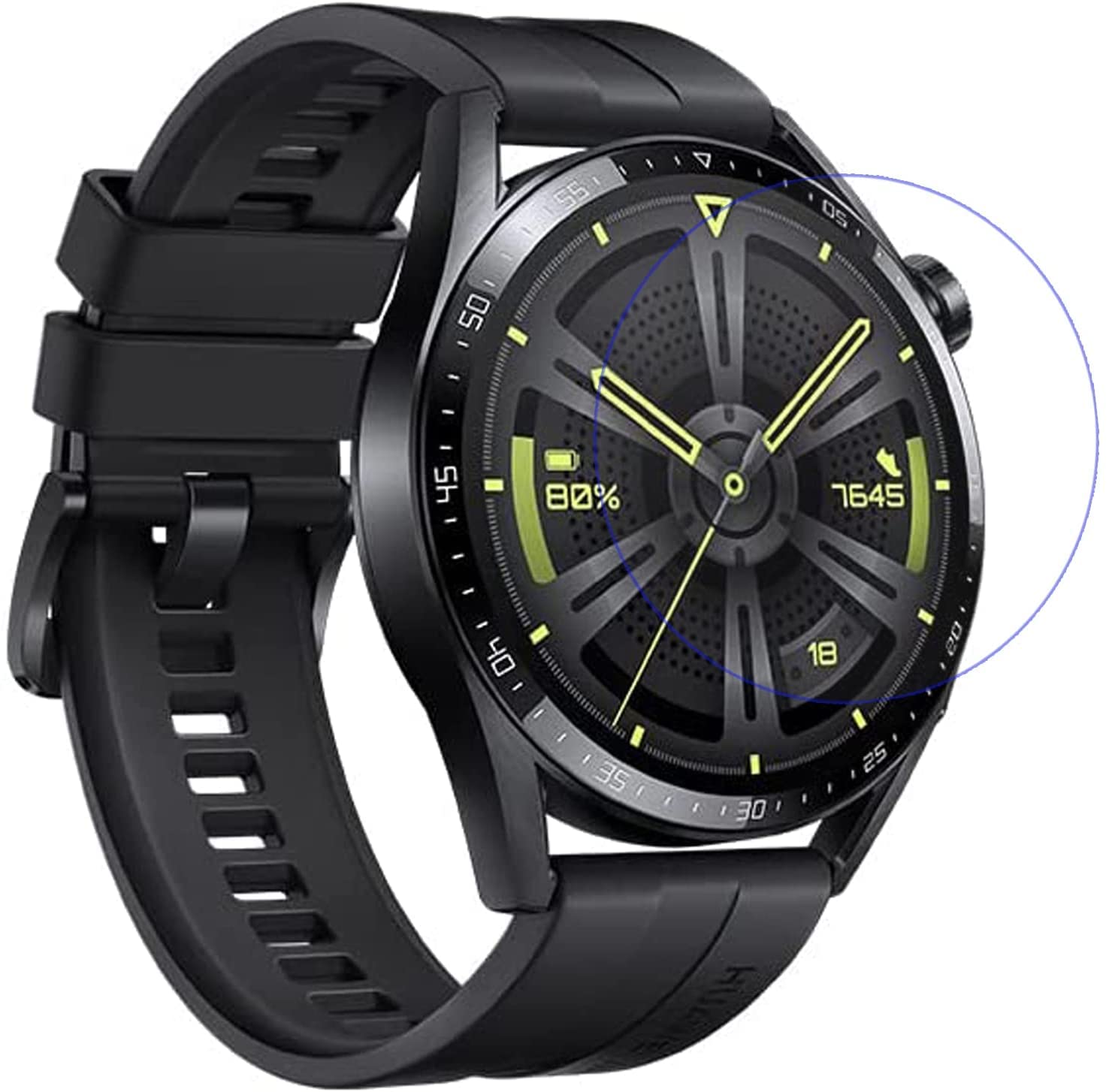 Dado Tempered Screen Protector Compatible with Huawei Watch GT3 46 mm, Anti scratch screen protector (2 Pack)