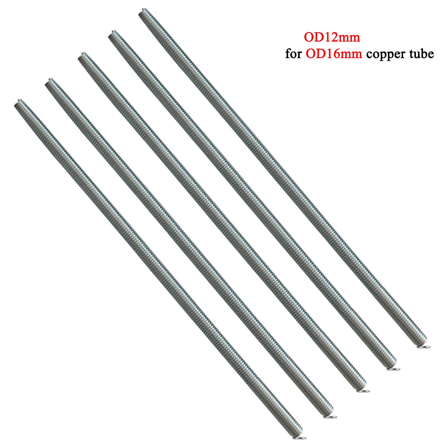Innenbiegefeder set 5pcs Rohrbiegefeder innen Biegefeder Kupferrohr Verbundrohr PVC Rohr Rohrbieger Mehrschichtrohr Aluminiumrohre Hydraulikrohr Stahlrohrbieger Hydraulisch (12mm)