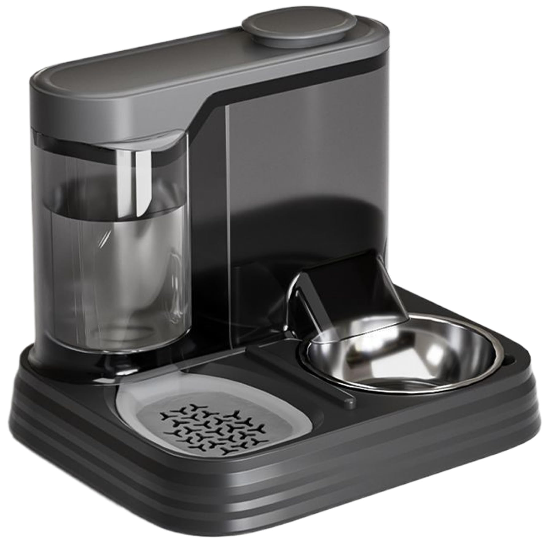 Automatischer Katzenfutterspender, 27, 9 x 22, 9 x 22, cm, 2-in-1, großes Fassungsvermögen, Abnehmbarer, sicherer Futterspender für Hunde und Katzen und Wasserspender für Haustiere.