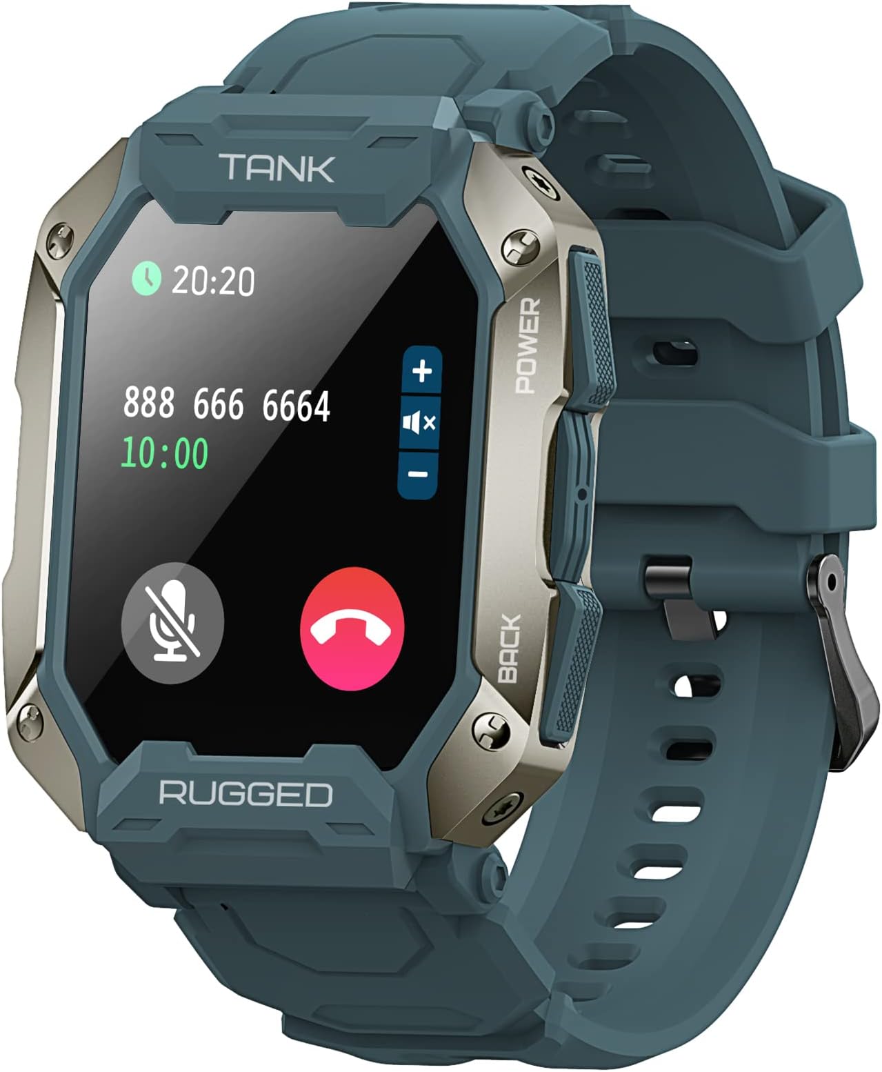 Kospet M1 Pro Blue Smart Watches for Men/Women - Bluetooth Dial/Answer Call 5ATM/IP69K Waterproof Fitness Watch for Android iOS Heart Rate Blood Pressure 1.72/'' Tactical Military Sports Smartwatch