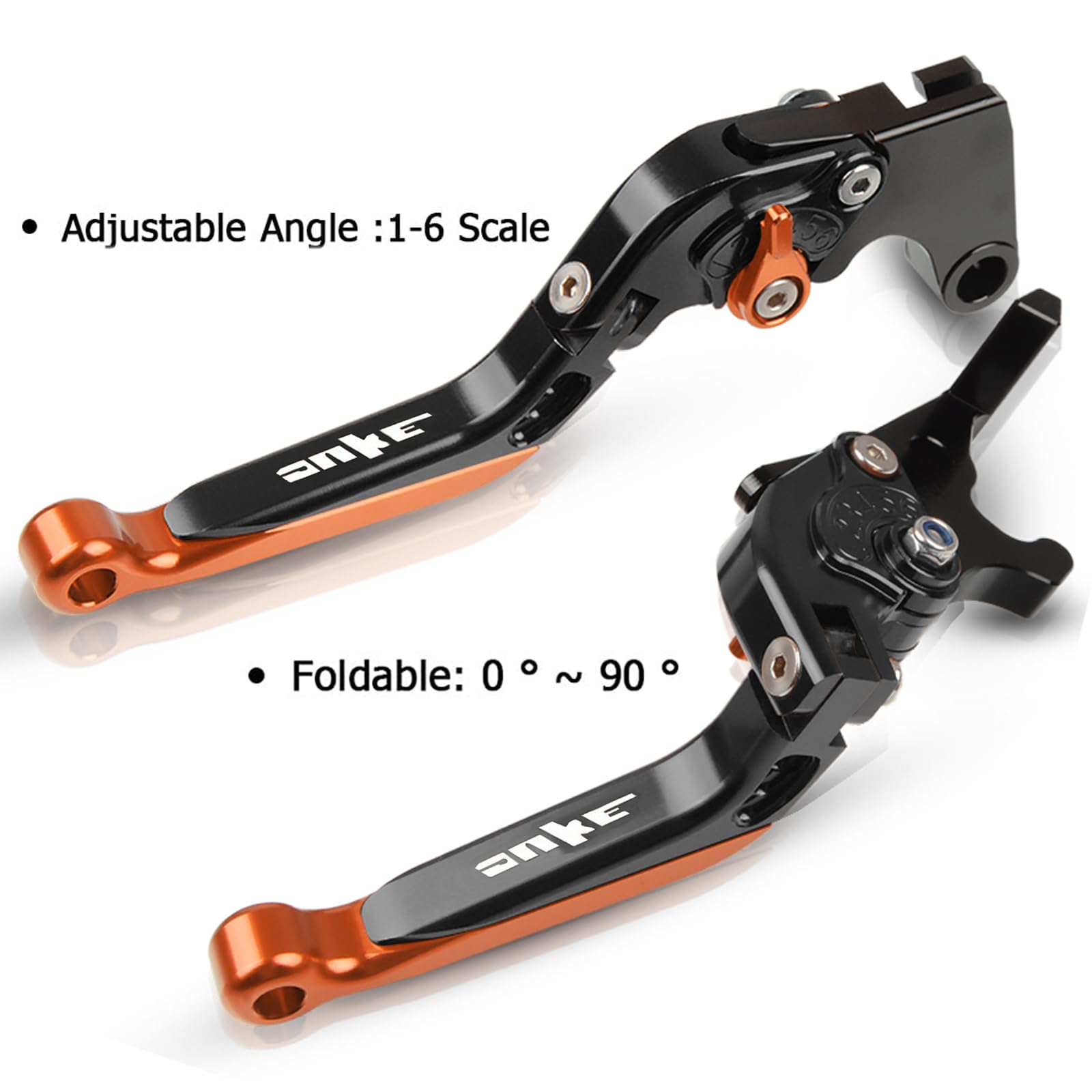 DUKE 125 390 Moto CNC Leve Freno e Frizione Set Nero/Arancione