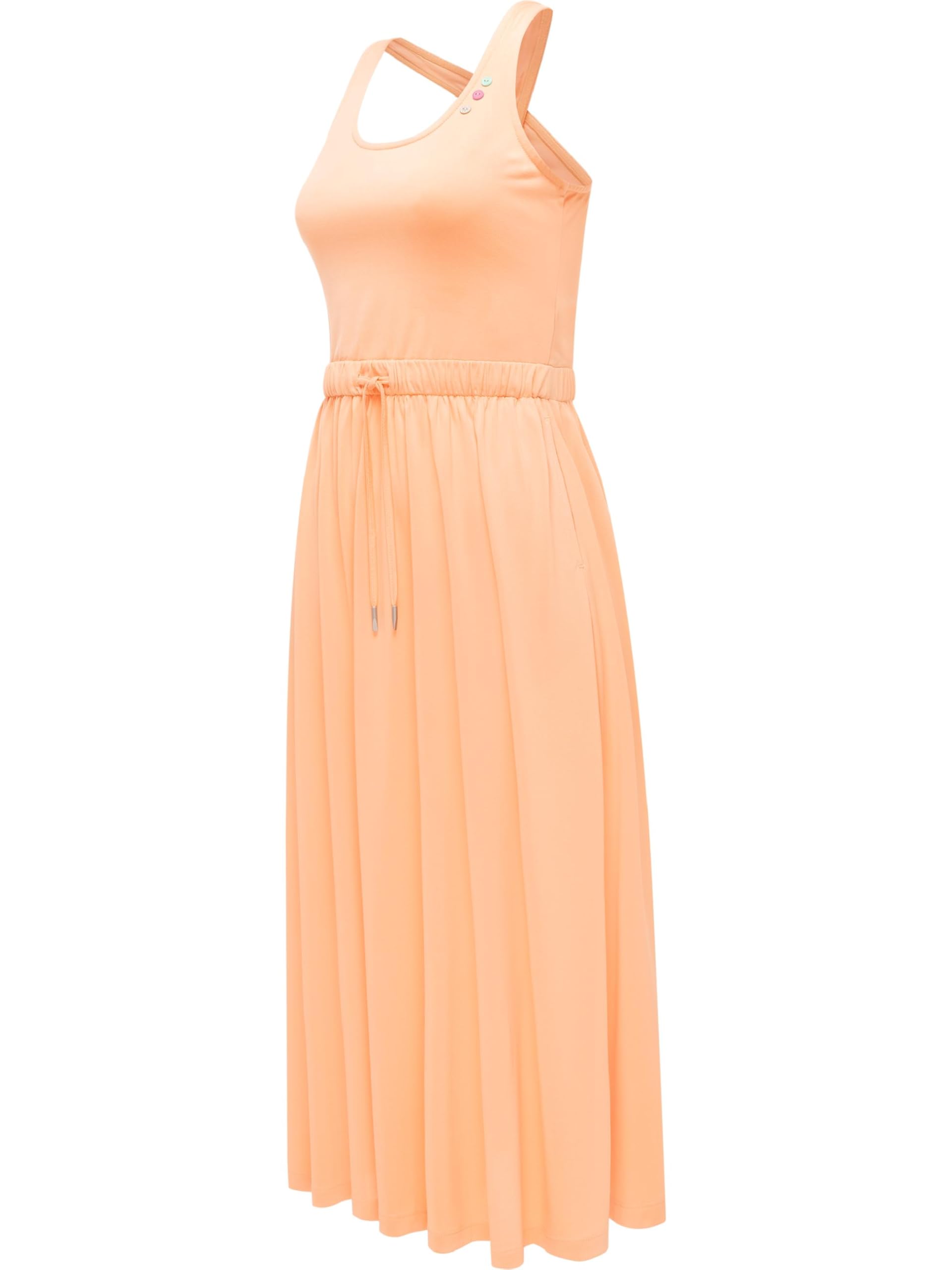 Ragwear Damen festliches Sommerkleid leichtes Midikleid mit hinten gekreuzten Trägern und Taillenzugband Mauglia YOUMODO XS-XXL