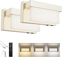 Vista 9 de Aplique de Pared Negro Luz de Pared con Interruptor de Encendido/Apagado 8 pulgadas Lámpara de Pared LED Pantalla Acrílica 4000K Aplique Iluminación