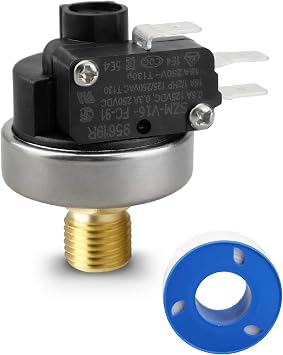 470190 Water Pressure Switch Fit for Pentair MiniMax/PowerMax/Minimax Plus Pool/Spa Hearter, with a Teflon Tape