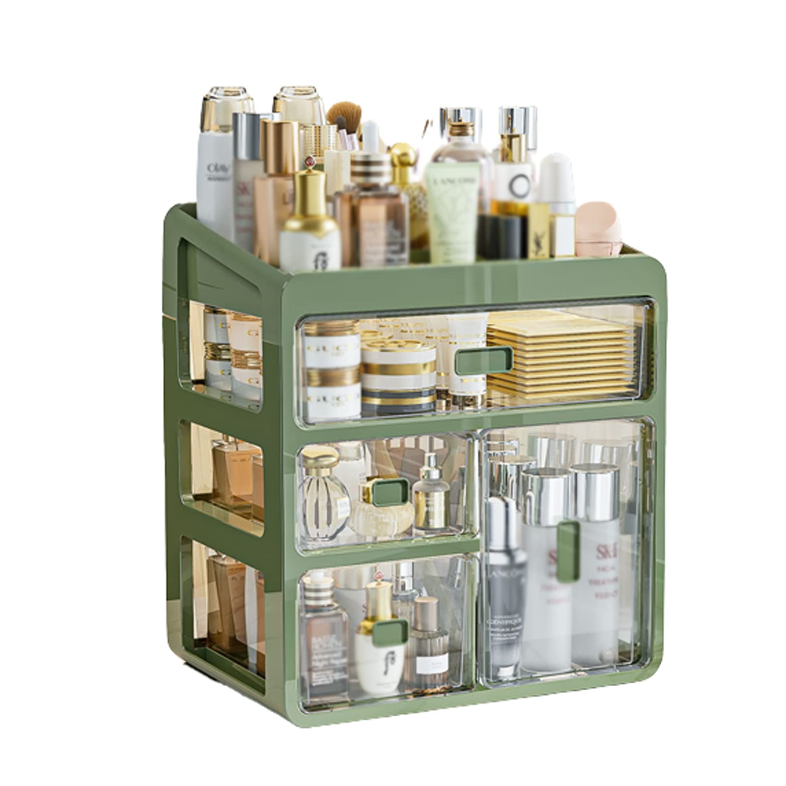 Bgnehrfl Girls B Gnehrfl Makeup Storage ，Skincare Organiser ， Makeup Organizer, 4 Layer Cosmetic Storage Ox With Transparent Drawers For Edroom Athroom Countertop Eauty Display(B)