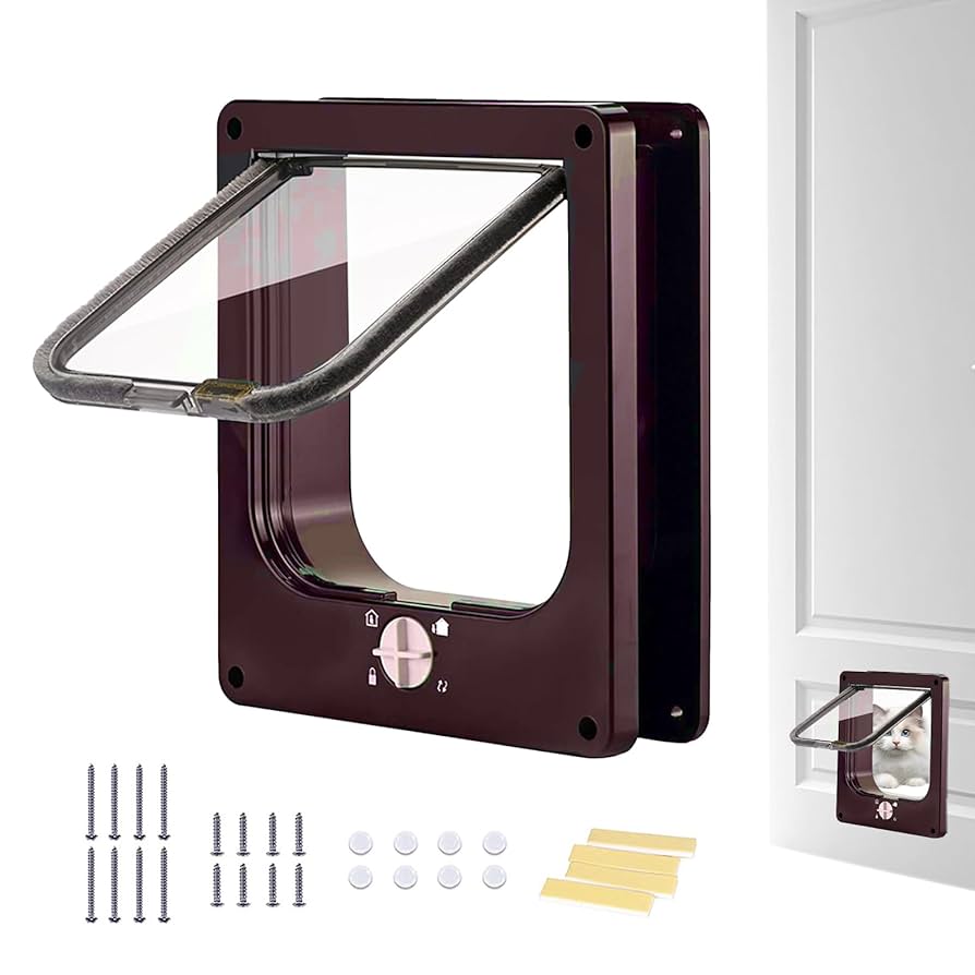 Amazon.co.jp: 猫のフラップドア | ペットドア 4 通りに調節可能