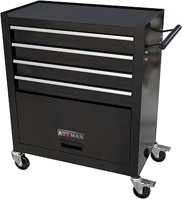 Tool Chest Including 238 Pieces of Mechanics Tool Kit, 4-Drawer High Capacity Tool Box, Lockable Home Repair Tool Storage Organizer with Sliding Drawers for Garage,Black