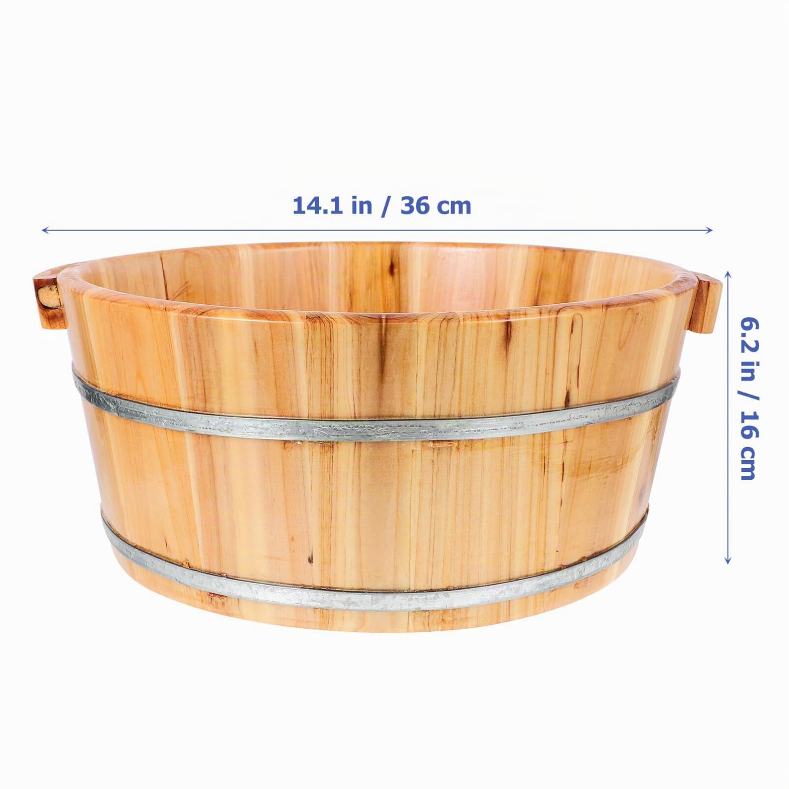 CLISPEED FußWanne FußBad Wanne Aus Holz Waschbecken FußBäDer Fusbadbad Wanne Eimer für Foot Spa Und FußMassage PediküRe, Entspannung, FußWanne Gegen Hornhaut, Passend für Alle GrößEn