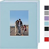 Vista 31 de Álbum de fotos pequeño de 4 x 6 pulgadas, paquete de 2 libros de fotos de cuero, cada mini álbum de 26 páginas tiene capacidad para 52 fotos