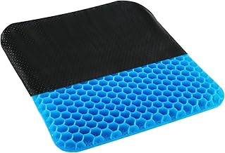 Ranade Mart Egg Gel Seat Cushion, Breathable Gel Cushion Chair Pads with Non-Slip Cover for Home Office Car Wheelchair, Honeycomb Design As Seen On TV-1PCS (Square)