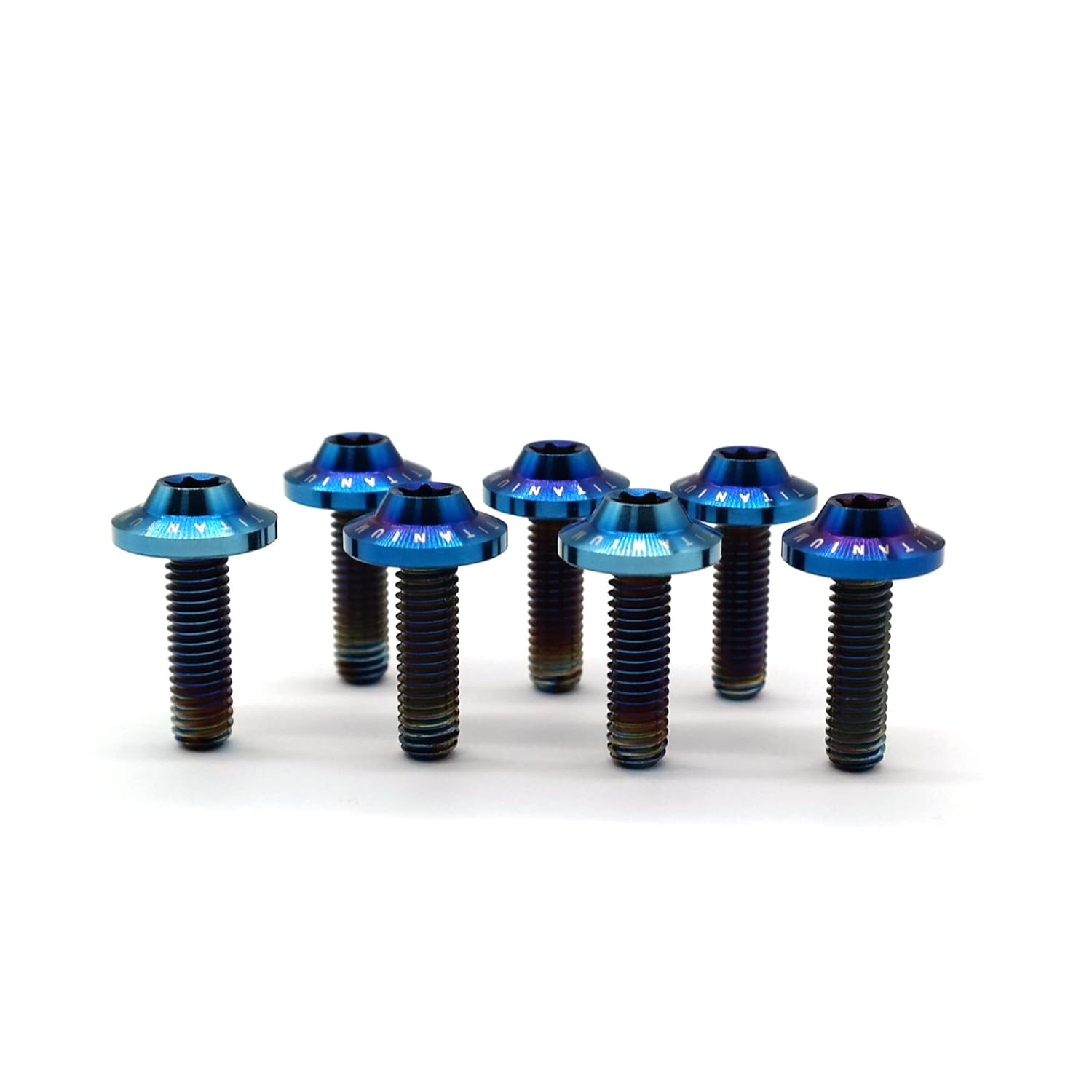 Arashi Front Brake Disc Rotors Mounting Bolts for Honda CBR900RR (Not 893cc) 1998-1999, CBR919RR 98-99, CB1284 X4 (SC38/EBE) CB1300 1997-2000 Titanium Tapered Torx Screws M6x20 Blue 12 Pcs