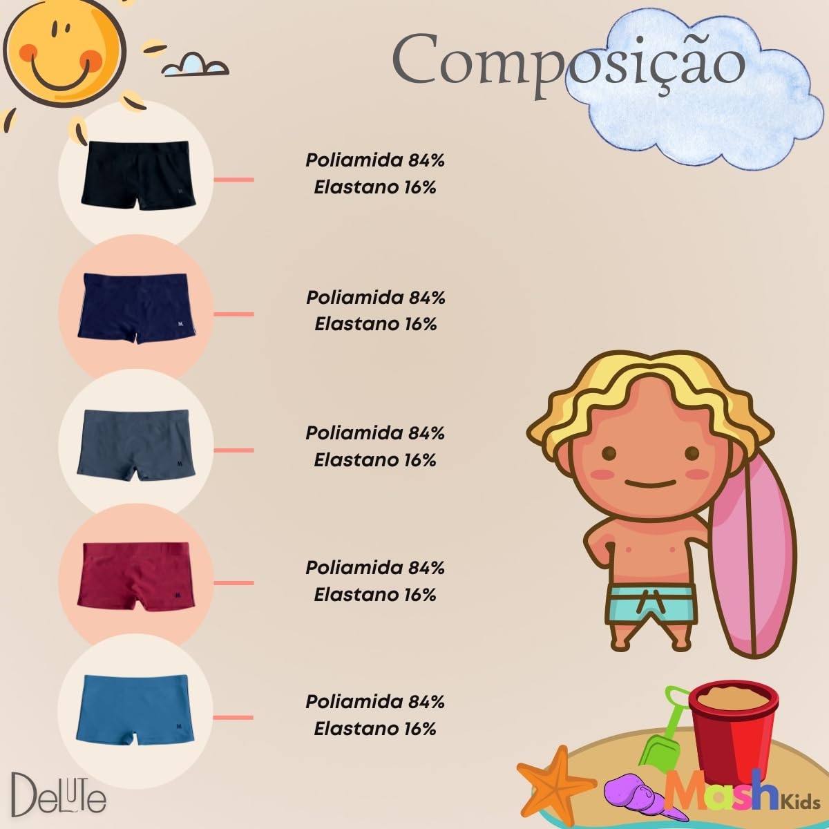 Sunga Boxer Infantil Mash Moda Praia Piscina Original 310.07 OFerta em promoção! Veja a oferta e mais achadinhos de Moda praia infantil 6 Hoje é o melhor dia para comprar Sunga Boxer Infantil Mash Moda Praia Piscina Original 310.07 OFerta com aquele preço maroto! Promoção! Aproveite a oferta! 6