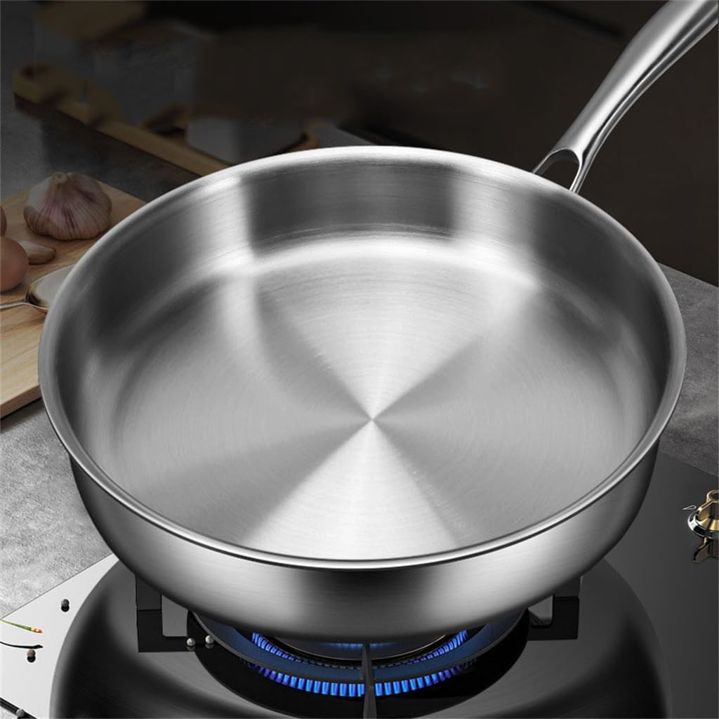 Padella Antiaderente In Acciaio Inossidabile 31,5 Cm – Senza Rivestimento PFOA, Resistente Ai Graffi, Superficie A Nido D'Ape Laser. Adatta A Induzione. - 3