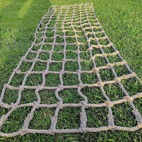 Robustes Kletterseilleiter-Schaukelset mit Sicherheitsnetz – 12 mm dick, 3,3 x 16,4 Fuß – Perfektes Outdoor-Spielplatzgerät für Kinderspaß und Sicherheit auf Terrassen und Geländern