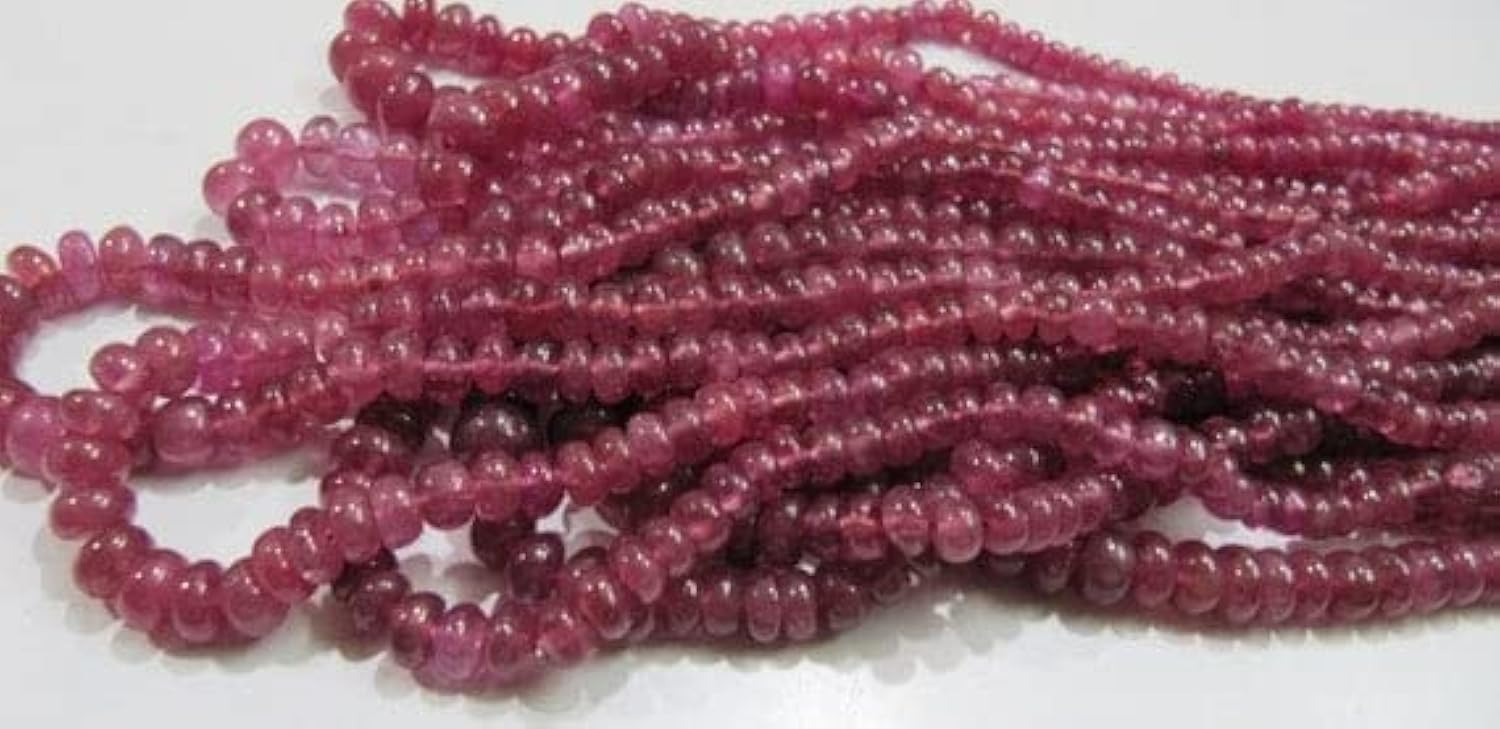 Rubis perles rondelles lisses 4-7mm LKBEADS pour remplacer les pierres ternes de vos bijoux