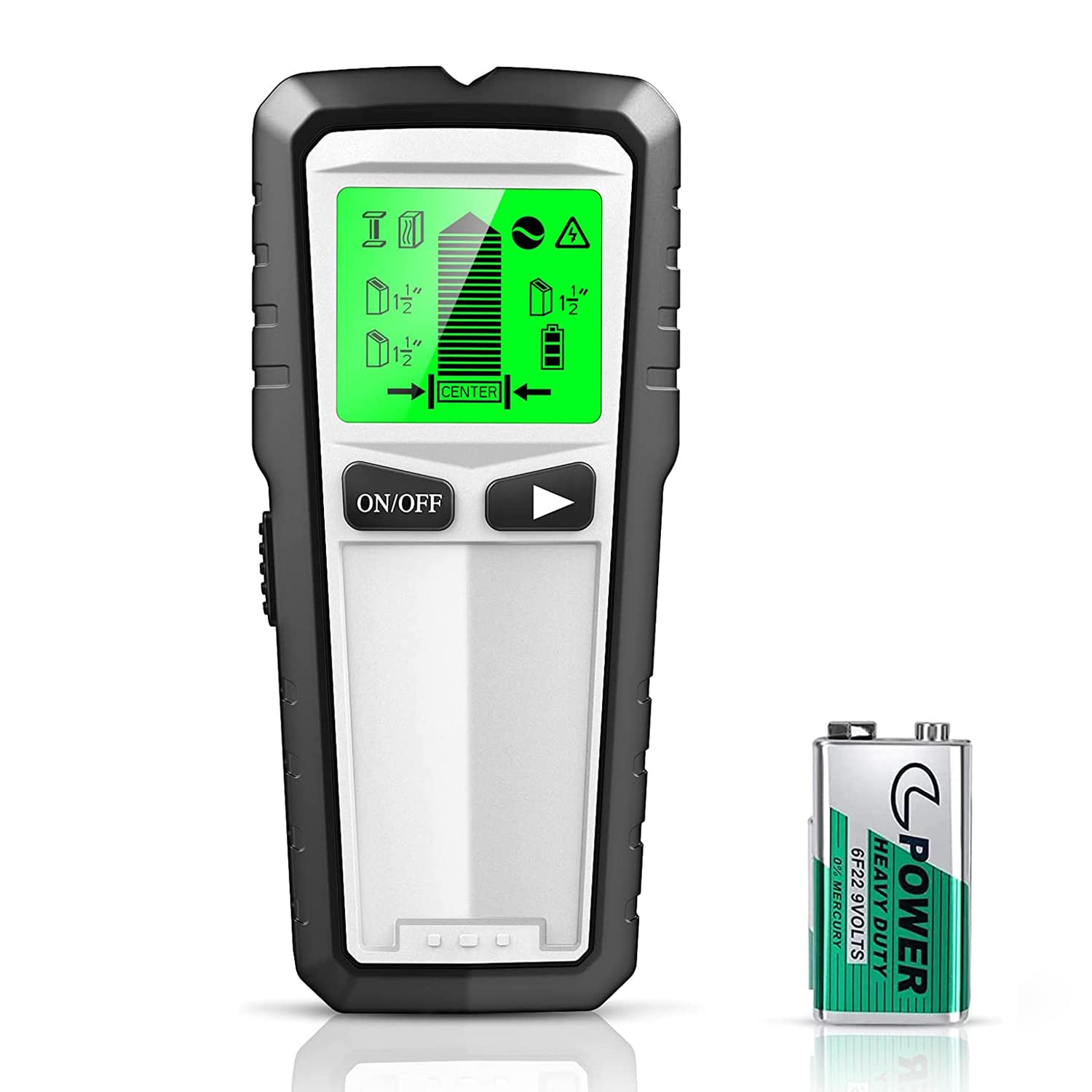 FXDM Stud Finder Wall Scanner, 5 in 1 Electronic Stud Detector Stud Sensor Beam Joist Detector Wall Detector Sensor Center Finding with LCD Display for Wood AC Wire Metal Studs Detection (F02)