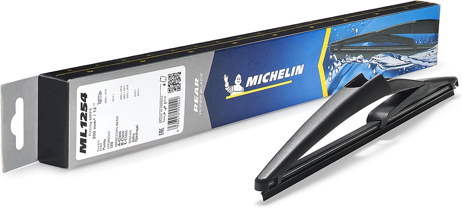 MICHELIN Rear Wiper Blade with Pre-Installed Connector, Original Fit Design, Easy Tool-Free Installation, Length 350mm, ML1263