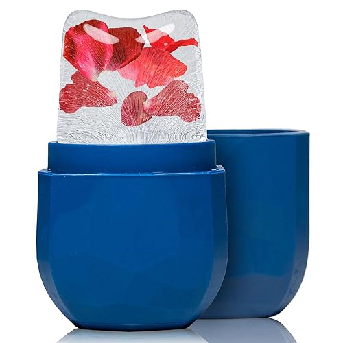 Rodillo facial de cubitos de hielo mejorado, facial y ojos y cuello, ilumina la piel y mejora tu brillo natural, tratamiento facial para tensar la