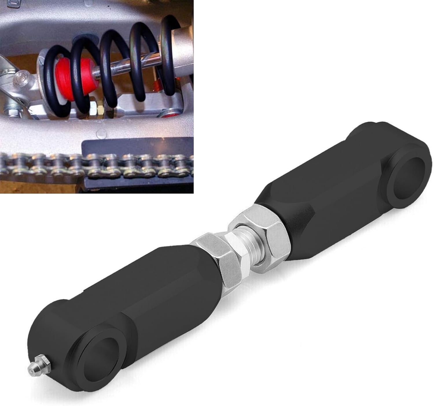 Motorcycle Lowering Drop Link Kit Adjustable Rear Suspension Linkage 1‑4in Drop Height CNC Machined Aluminum Billet for 350 660R 700R ATV