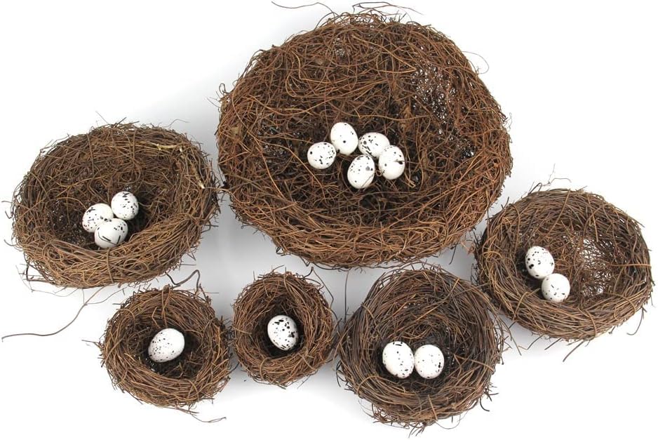Image of 1Pc Easter Bird Nest Anti-Scratch Decorative Lightweight Egg Decoration Prop Easter Bird Nest Compatible with Crafts Artificial Flowers Artificial Plants and Flowers（6 cm）