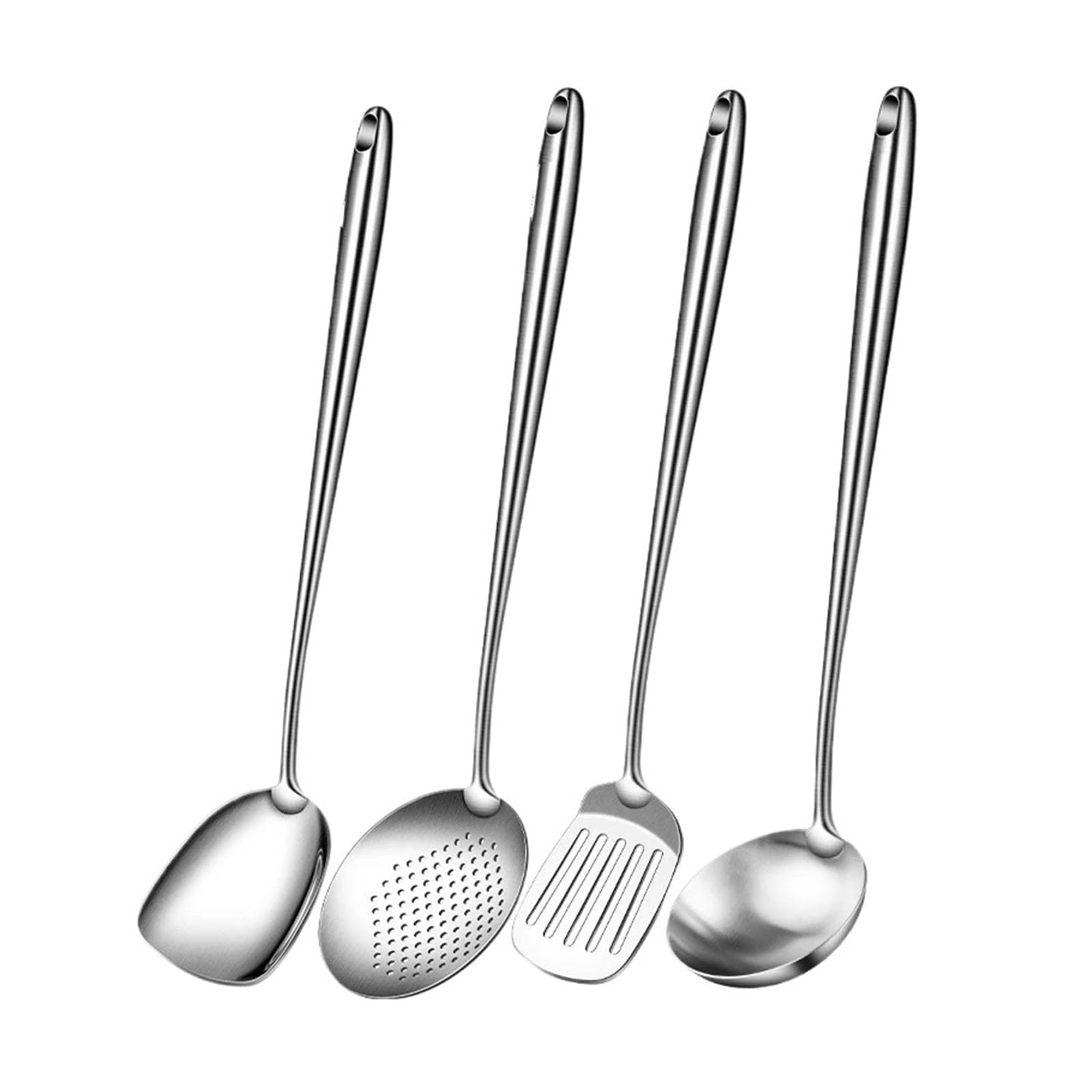 Utensilios De Cocina: Sartenes, Espátulas Y Cucharas Acero Inoxidable, Colador, Compartimentadoras, Accesorios for(4PCS set)