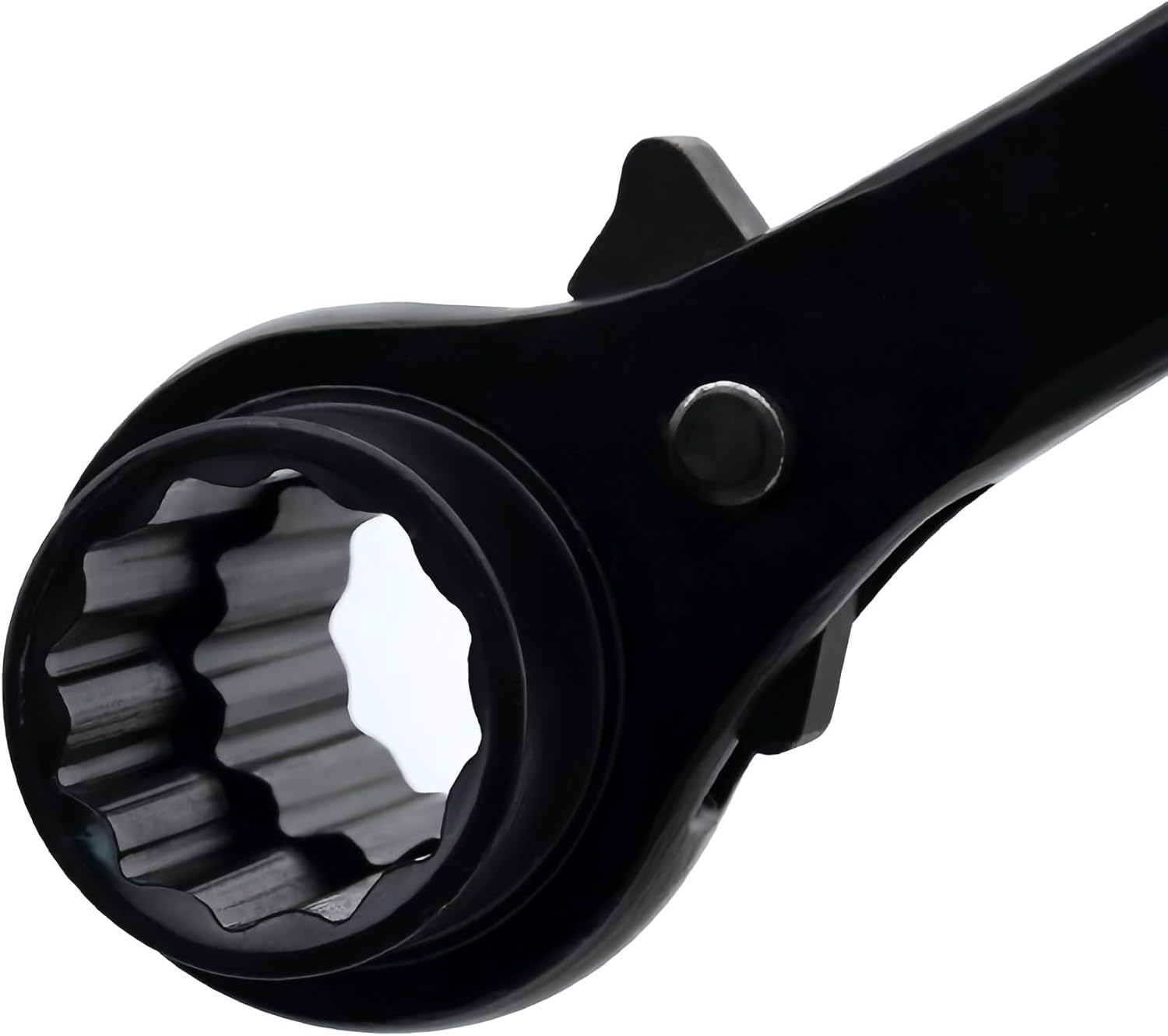 19 x 24mm Ratchet Podger Spanner Sacaffold Spanner Wrench Quick Release Podger Bar Black