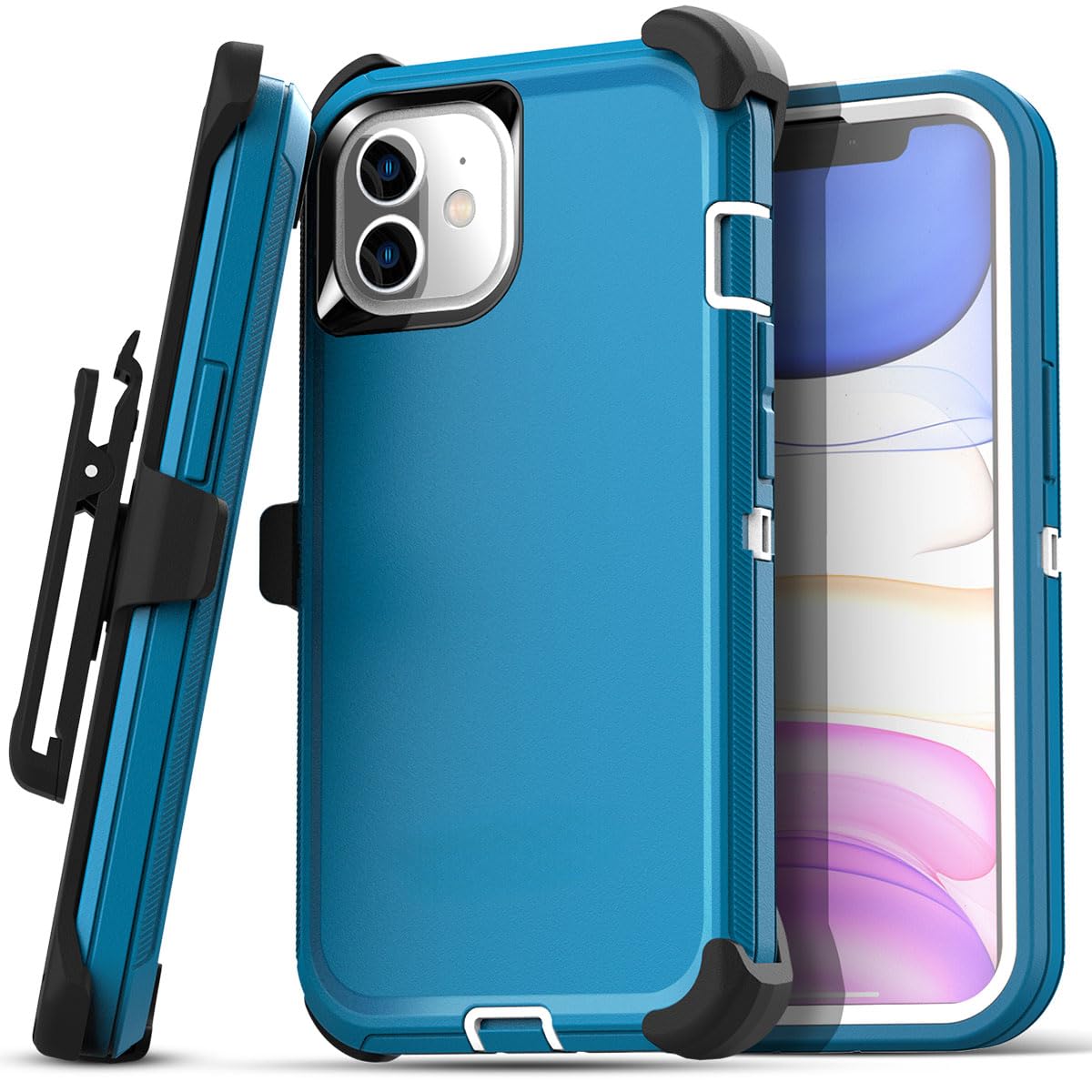 AICase for iPhone 11 Case with Belt-Clip Holster, Heavy Duty Drop Protection Rugged Shockproof/Drop/Dust Proof 3-Layer Protective Durable Phone Cover