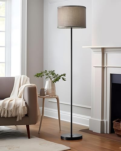 Miniatura 4 de Oneach Lámpara de pie industrial de granja de 61 pulgadas para sala de estar, lámpara de pie rústica para sala de estar, dormitorio, lámparas altas