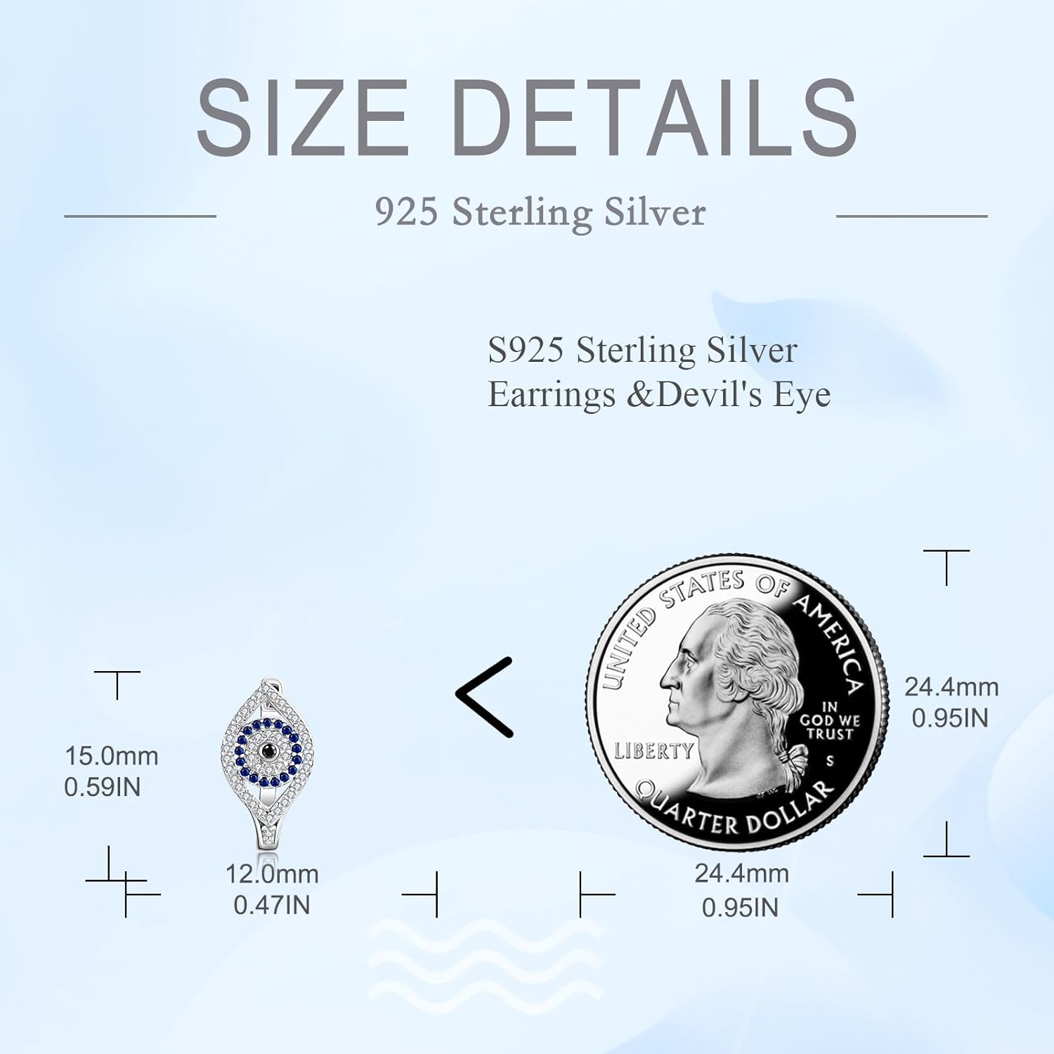 Blue Evil Eye/Celtic/Owl/Moonstone/Paw Print/Cubic Zirconia Hoop Earrings for Women 925 Sterling Silver Women Earrings Jewelry - Image 5