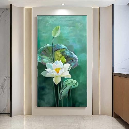 Miniatura 3 de Cuadro de arte de pared de lienzo para sala de estar Mural de entrada Decoración del hogar 27.6x55.1 in Sin marco