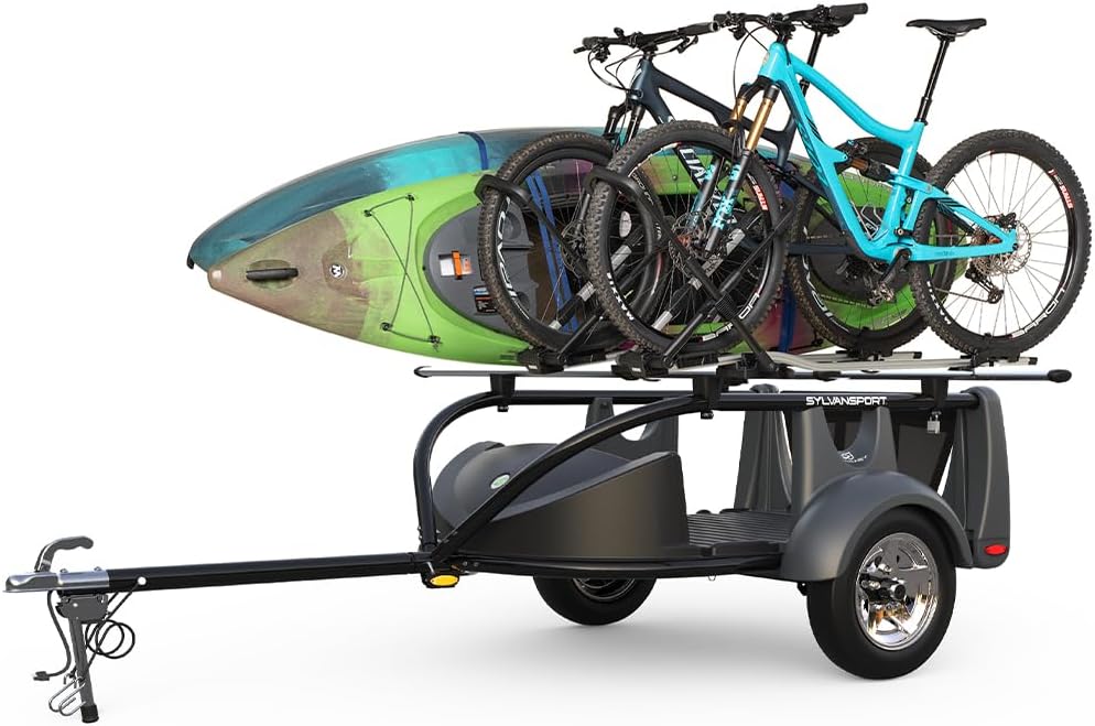SylvanSport GO Easy Essential Trailer for Kayaks, Bikes, ebikes, SUPs & More | Hitch Trailer for Cars & Trucks
