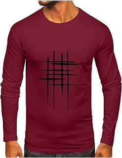 Men Streetwear Long Sleeve Performance Shirt Quick Dry Crew Neck T Shirts Classic Plaid Shirt Floral Shirt Shirts for Men