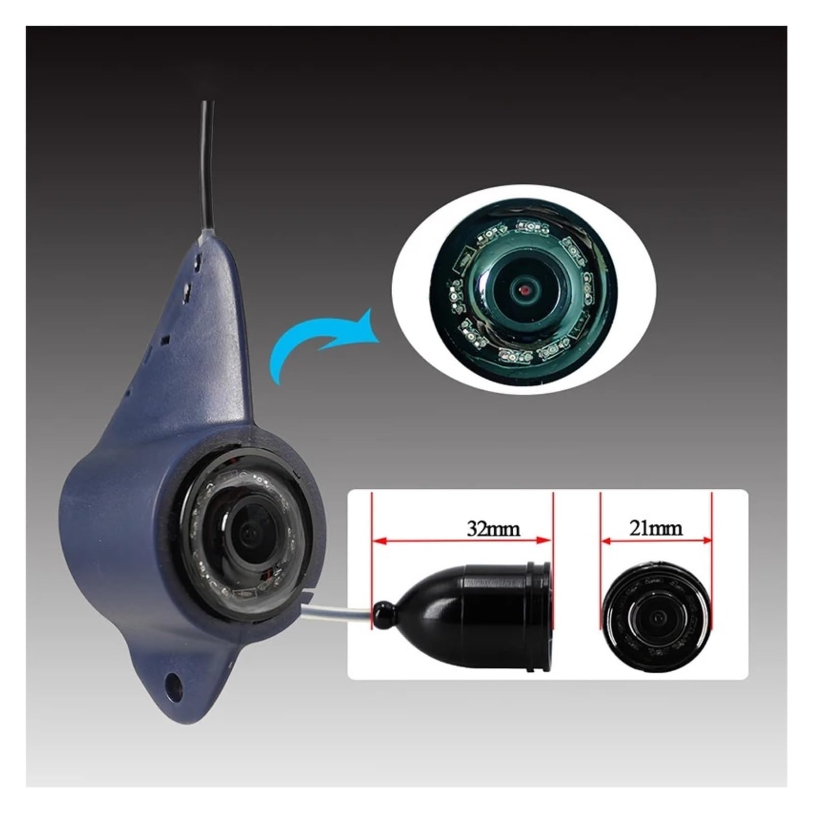 Cámara de Pesca submarina 8HBS Kit de cámara submarina con Pantalla LCD IPS 4,3 Pulgadas para Pesca en Hielo(15M)